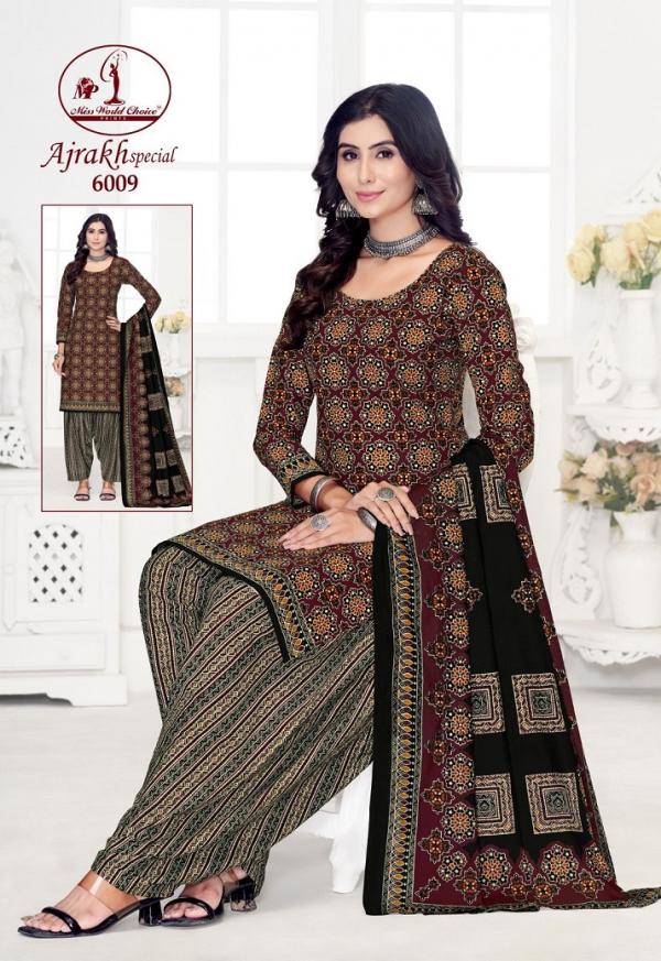 Miss World Ajrakh Vol-6 – Dress Material